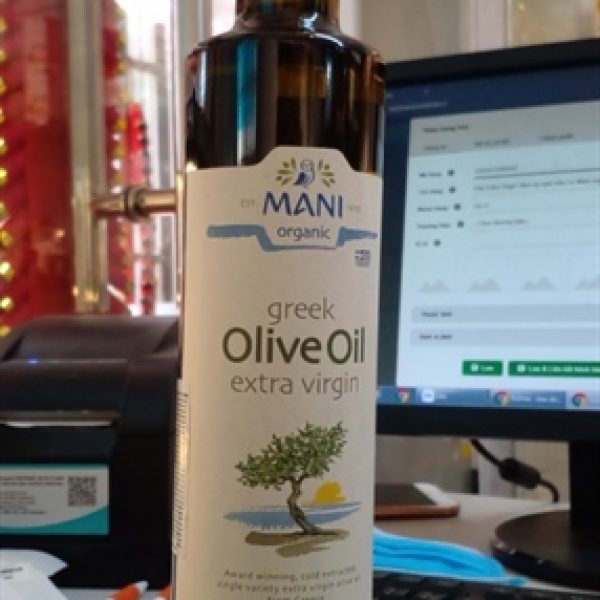 Dầu Extra Virgin Olive ép lạnh hữu cơ Mani organic 500ml