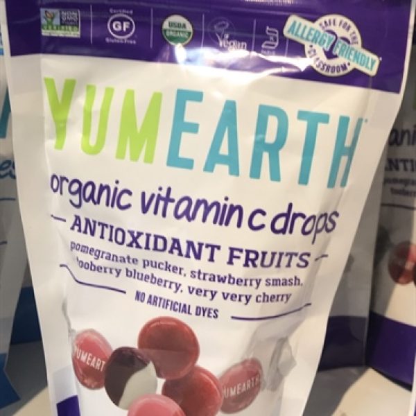 Kẹo viên hữu cơ vị trái cây bổ sung Vitamin C Yumearth