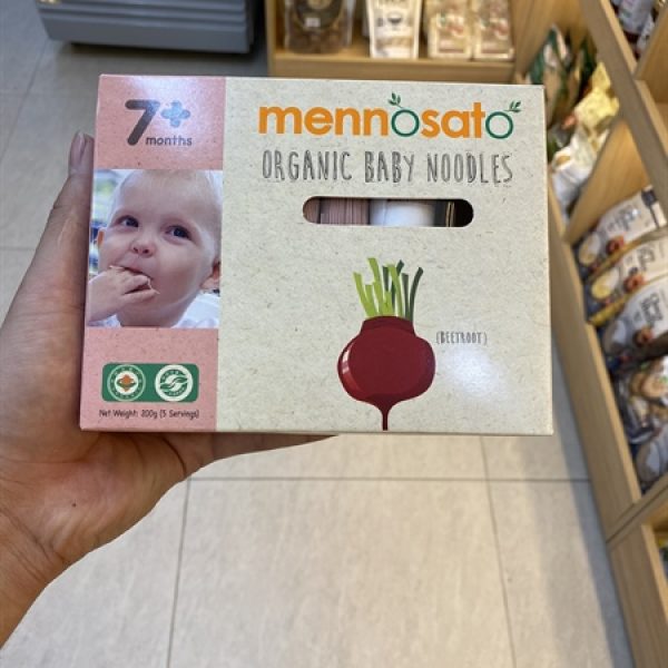 Mì sợi rau củ HC cho bé vị củ dền 200g Menosato